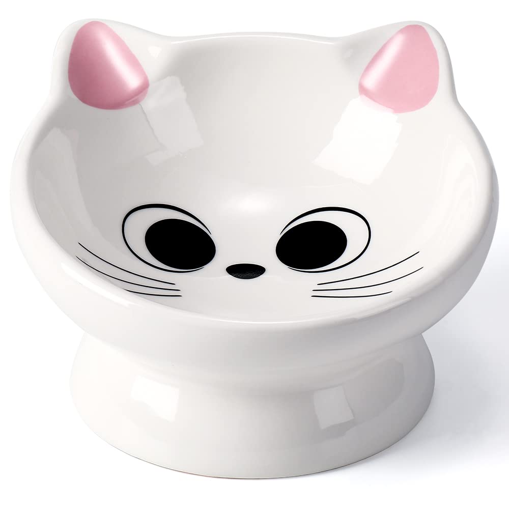 Raised Cat Food Bowl Ceramic 15° Tilted Cat Food Bowls. Chosen for real quality, fits naturally