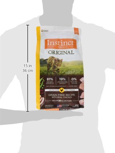 Instinct Original Dry Cat Food, Raw Coated Kibble, High Protein, Grain Free Recipe - Real Chicken, 5 lb. Bag