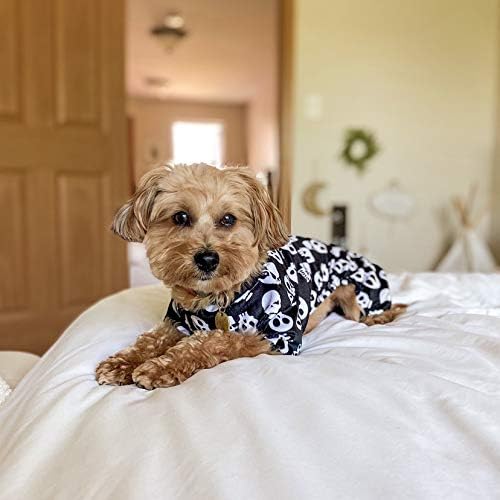 CuteBone Dog Halloween Pajamas Puppy Onesies Small Dogs Soft Pjs Coat Cat Apparel Comfy Pet Christmas Clothes Outfit Doggie Bodysuit P11S