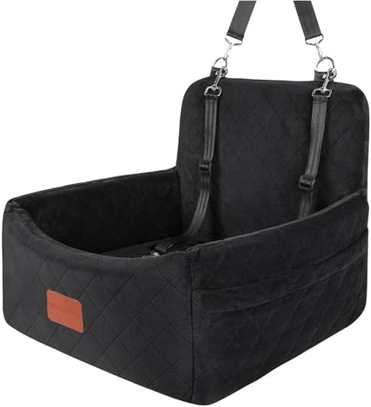 Dog Car Seat for Small Dogs Under 30lbs, Washable Pet Travel Car Bed with Memory Foam,Fully