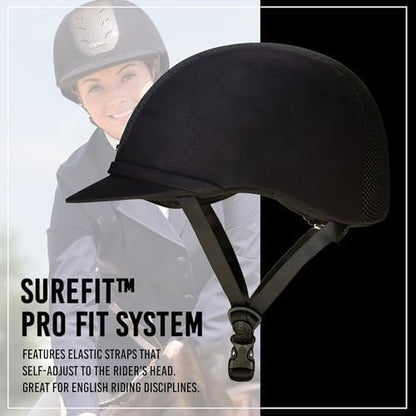 Troxel ES Sleek Horse Riding Helmet, Low-Profile, Self-Adjustable Design, Safety Horseback Riding Gear