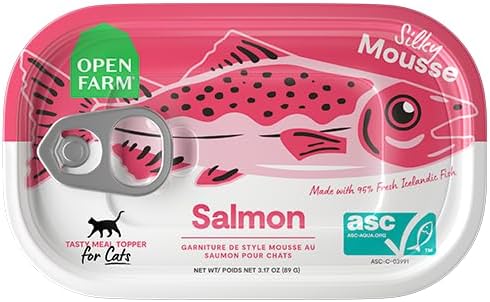 Open Farm, Canned Cat Food Topper, Silky Mousse Made with 95% Responsibly Sourced Icelandic Fish
