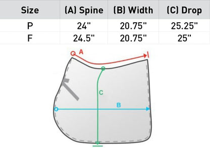 HORZE Prinze Soft Quilted Padded Lightweight Dressage Saddle Pad for Horses