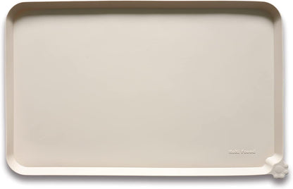 Hoki Found L Silicone Non Slip Pet Dog Cat Bowl Mats - Waterproof Dog Cat Food Mats for Carpet - PapayaWhip