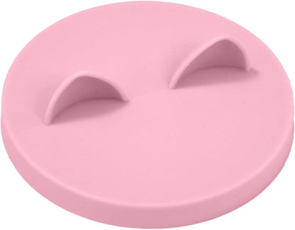 OHMO 2 Pack Cat Food Can Lids, Small Size (3 oz) Silicone Pet Food Can Lids Covers for 3 oz Cat Food Cans, Pink