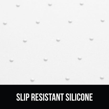 GORILLA GRIP 100% Waterproof Raised Edge BPA Free Silicone Pet Feeding Mat, Dog Cat Food Mats Contain Spills Protects Floors, Placemats for Cats and Dogs Water Bowl, Pets Accessories 28x18 White