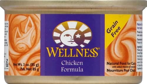 Wellness Complete Health Pate Adult Wet Cat Food, Natural, Protein-Rich, Grain Free, 3 Ounce, 24 Pack, (Chicken)
