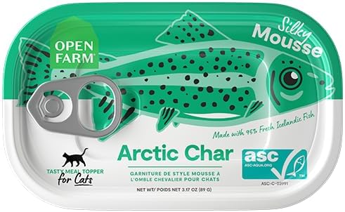 Open Farm, Canned Cat Food Topper, Silky Mousse Made with 95% Responsibly Sourced Icelandic Fish