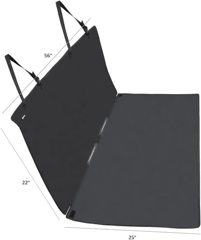 Amazon Basics Waterproof Car Back Bench Seat Cover Protector for Dog - 56 x 47 inch, Black