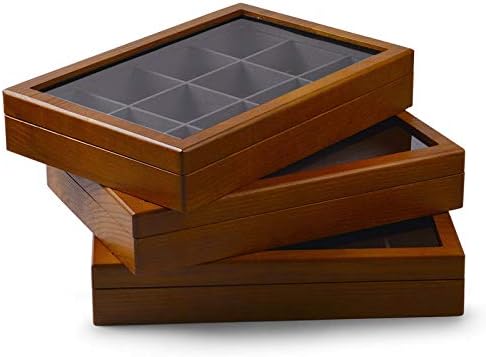 Oirlv Solid Wooden Jewelry Box with Lid Large Vintage jewelry Organizer Case for Women,Display Tray Drawer Trinket Organizer