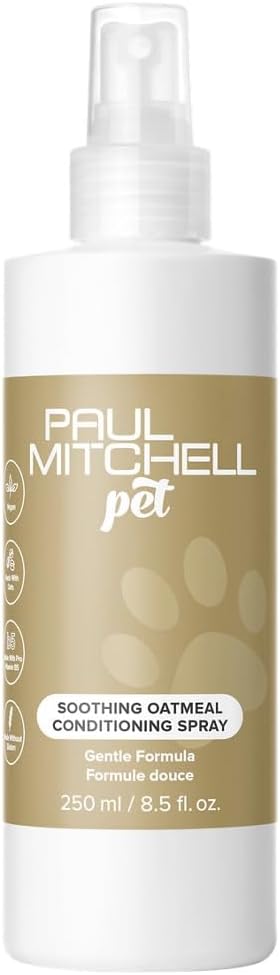 Paul Mitchell Pet Soothing Oatmeal Conditioning Spray, Gentle Formula, Grooming Spray for Dogs, 8.5