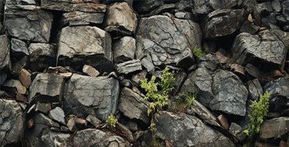 36X24IN Stone Aquarium Background, Rock Fish Tank Background, Natural Rocky Glass Terrarium Background with 8 EVA Double-Sided Tape