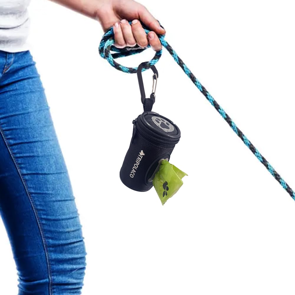 TRIPOLACO Dog Poop Bag Holder for Leash. Chosen for real quality, fits naturally into modern pet