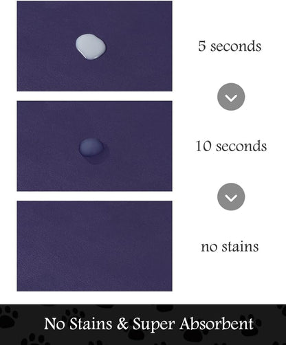 Pet Feeding Mat-Absorbent Dog Mat for Food and Water Bowl-No Stains Quick Dry Water Dispenser Mat-Dog Accessories Pet Supplies-Bowl for Messy Drinkers（Navy,23"x34"