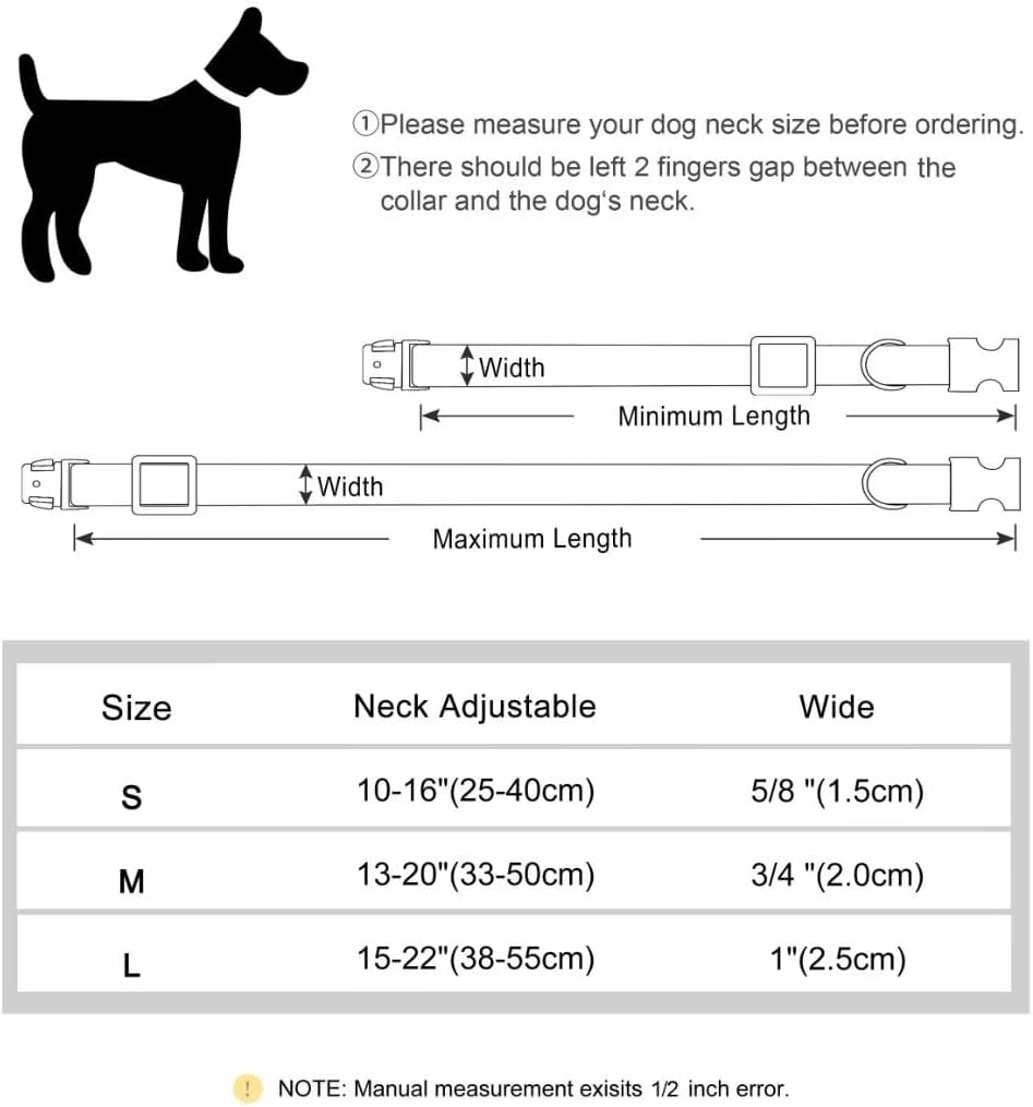 PET ARTIST Dog Collar for Large Dogs, Soft Padded Premium Nylon Dog Collar with Quick Release Metal Buckle, Durable & Adjustable Pet Collars for Boy Gifts, Red, L (Fit 15-22")