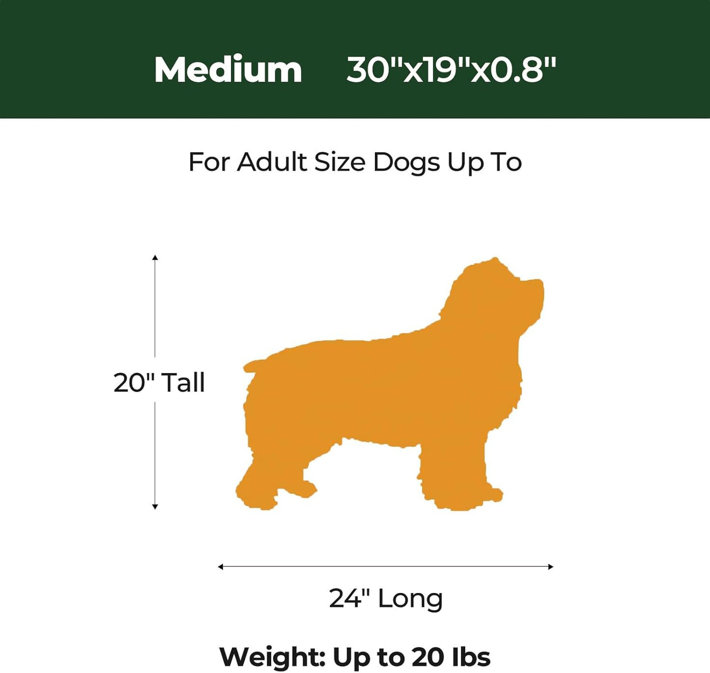 BALANCE Dog Crate Pad, Dog Foam Crate Mat Kennel Pad, Washable Water-Resistant Pet Bed Flat Dogs Cage Mat for Medium Dogs