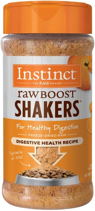 Instinct Raw Boost Shakers, Freeze-Dried Powder, Cat Food Topper - Digestive Health, 5.5 oz. Bottle