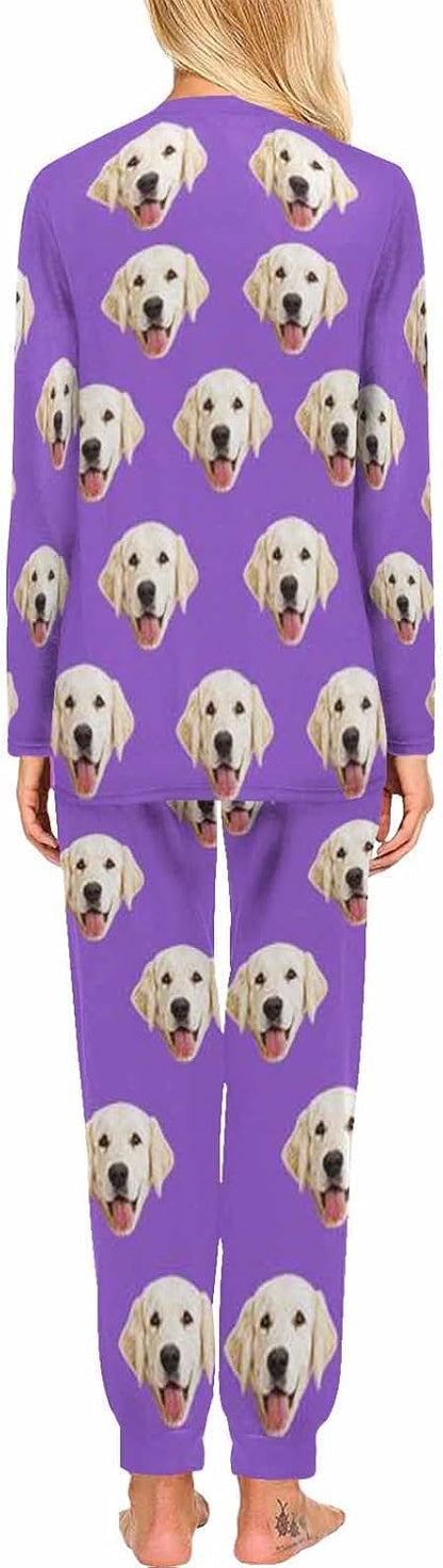 MyPupSocks Custom Face Pajamas Sets for Women, Personalized Photo Sleepwear XS-XXL