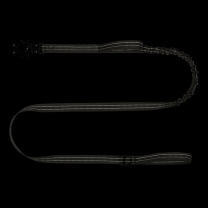 ICEFANG Tactical Dog Leash,K9 Training Walking Bungee Lead with 2 Control Handle,Heavy Duty Quick Release Metal Clasp,for Medium Large Breed (Reflective Green, 6 FT)