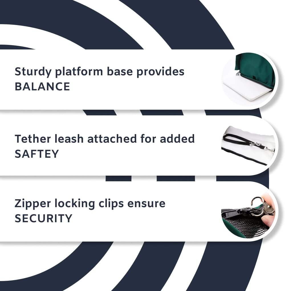 SturdiBag Large Pet Travel Carrier: Flexible Height for Cat and Dog Soft Sided with Safety Clips and Seatbelt Straps | Evergreen, 18" x 12" x 12" (PN: SB2-PRO-EG)