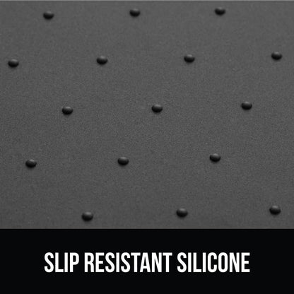 GORILLA GRIP 100% Waterproof Raised Edge BPA Free Silicone Pet Feeding Mat, Dog Cat Food Mats Contain Spills Protects Floors, Placemats for Cats and Dogs Water Bowl, Pets Accessories 23x15 Charcoal