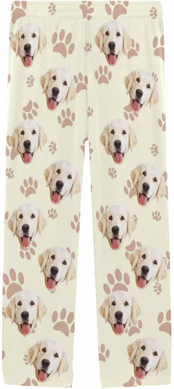 MyPupSocks Customized Face Pajamas Pants Photo Pajama Bottoms for Men S-XXL