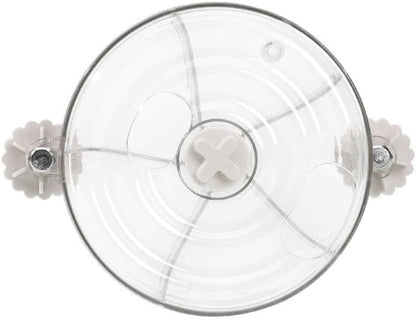 Transparent Rotating Anti Spill Parrot Feeder Bowl Cage Mounted Foraging Toy for Cockatiel Budgies Lovebirds Small Medium Parrots