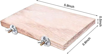 3Pcs Pet Parrot Bird Cage Perches Square Wooden Stand Platform Budgie Toys Bird Tree Perches for Parakeets