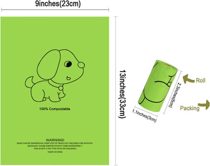 Petmolico Dog Poop Bag Holder Leash Attachment, Dog Waste Bag Dispenser Zippered Pouch, Fits Any Dog Leash, Includes Free Roll of Dog Bags, Poop Bag Dispenser - 2 Packs (White Daisy)