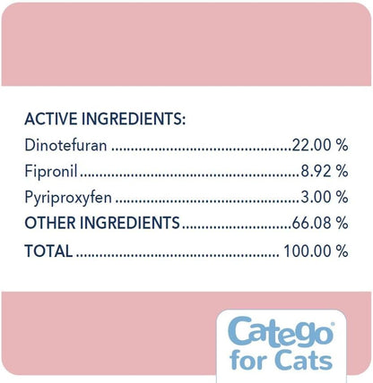 Catego for Cats Flea and Tick Treatment & Prevention (over 1.5 lbs) 3-month supply
