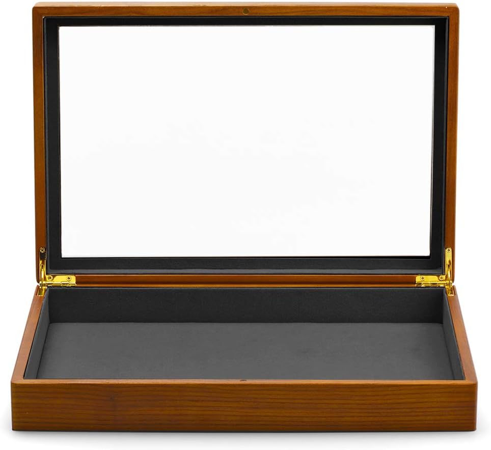 Oirlv Solid Wooden Jewelry Box with Lid Large Vintage jewelry Organizer Case for Women,Display Tray Drawer Trinket Organizer