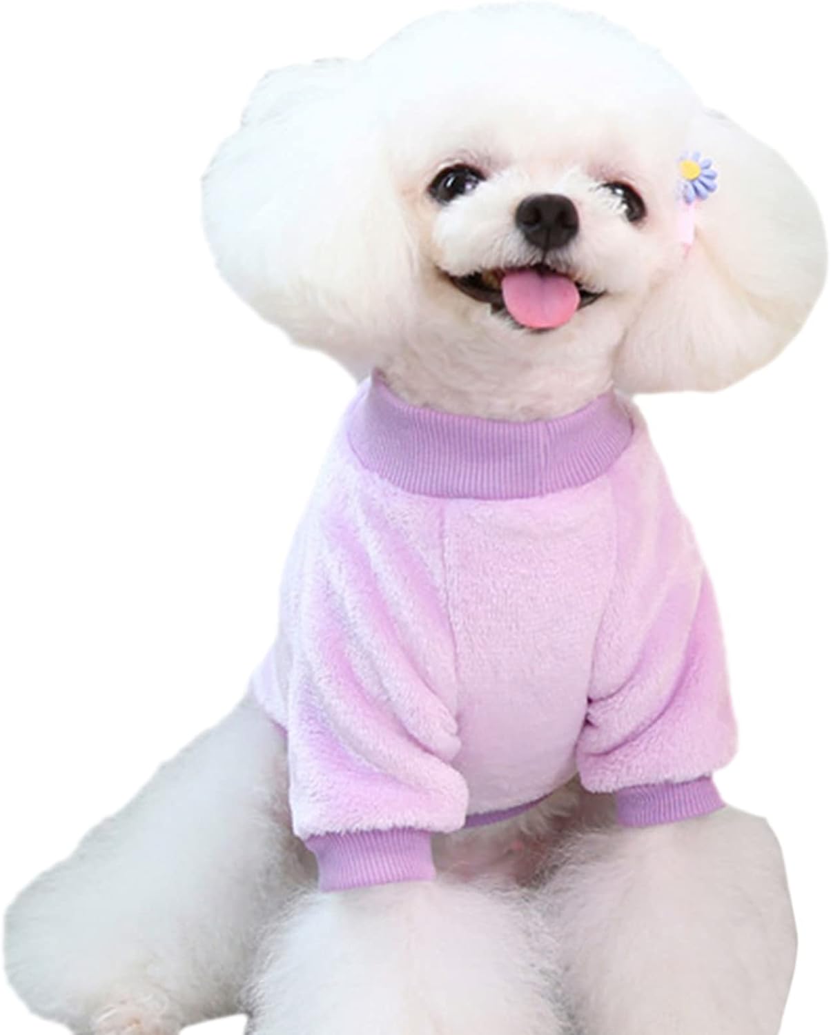 Jecikelon Pet Dog Clothes Dog Sweater Soft Thickening Warm Pup Dogs Shirt Winter Puppy Sweater for Dogs (Z01-Purple, Small)