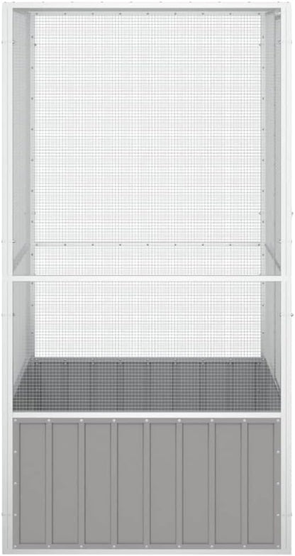 Steel Bird Cage, Large Flight King Bird Cage for Cockatiels African Grey Quaker Amazon Sun Parakeets Green Cheek Conures Pigeons Parrot Bird Cage Birdcage, Gray 43.7"x42.1"x83.3"