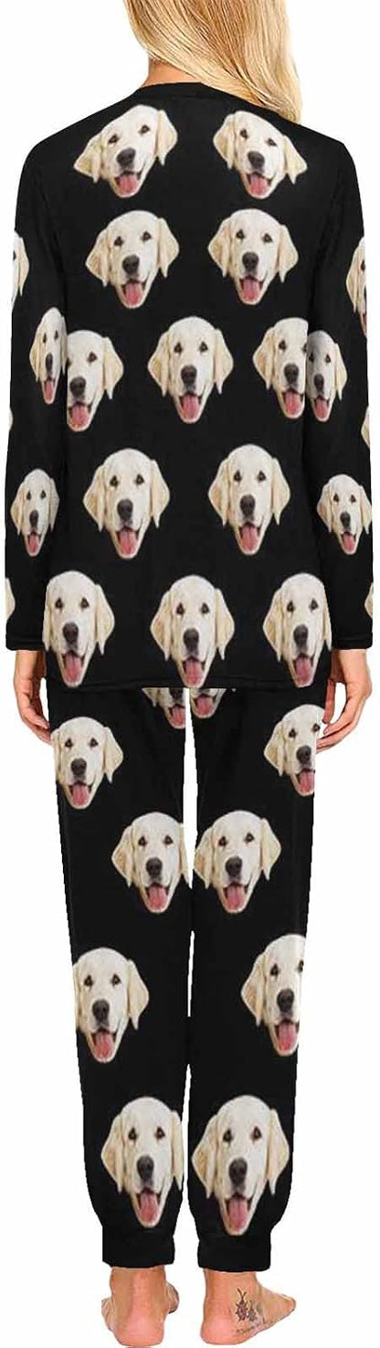 MyPupSocks Custom Face Pajamas Sets for Women, Personalized Photo Sleepwear XS-XXL