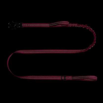 ICEFANG Tactical Dog Leash,K9 Training Walking Bungee Lead with 2 Control Handle,Heavy Duty Quick Release Metal Clasp,for Medium Large Breed (Reflective Pink, 6 FT)