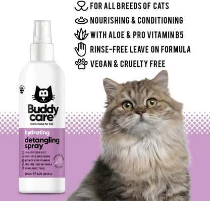 Detangling Spray for Cats - Effective Cat Matted Fur Remover and Detangle Spray to Promote a Healthy Coat, Easily Removes Matted Hair for a Smooth and Shiny Coat