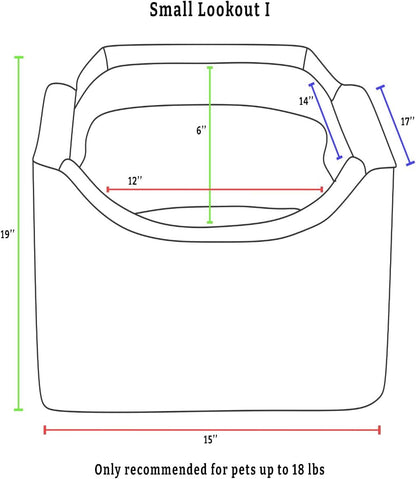 Snoozer Luxury Lookout Pet Car Seat, Small Luxury I, Navy Mutt