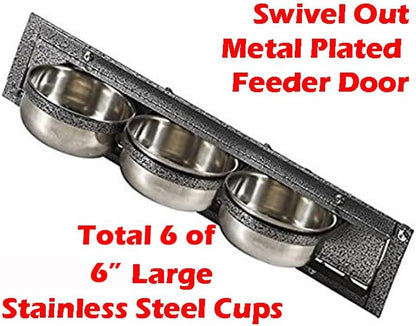 Extra Large Stackers Heavy Duty Wrought Iron Breeder Parrot Aviary Bird Breeding Rolling Cage with Side Nest Box Doors Metal Pull Out Grate and Tray