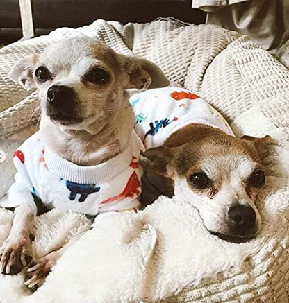 CuteBone Dog Halloween Pajamas Puppy Onesies Small Dogs Soft Pjs Coat Cat Apparel Comfy Pet Christmas Clothes Outfit Doggie Bodysuit P01XL