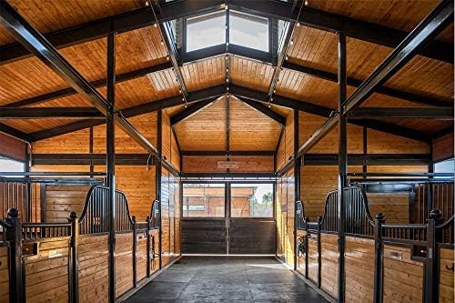 American Floor Mats - Heavy Duty Horse Stall Tiles - Slip Resistant, Black, 12" x 16" Set (48 Tiles Total, 0.75" Thick)