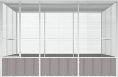 Steel Bird Cage, Large Flight King Bird Cage for Cockatiels African Grey Quaker Amazon Sun Parakeets Green Cheek Conures Pigeons Parrot Bird Cage Birdcage, Gray 119.1"x127.8"x83.3"
