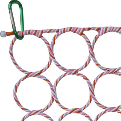 Bird Rat Climbing Rope Net Bird Swing, Parrot Cage Toys,Small Animal Activity Toy for Gerbil,Swing Hanging Play with Mirror for Macaw African Greys Parakeet Cockatoo Lovebirds (Bird Perch)