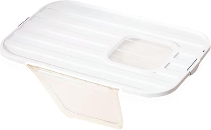 Vealind Cat Litter Box Lid with Clear Door Only Fit for Vealind XXL Cat Litter Pan, Top Entry Litter Box with Lid