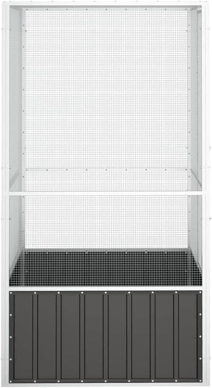 Steel Bird Cage, Large Flight King Bird Cage for Cockatiels African Grey Quaker Amazon Sun Parakeets Green Cheek Conures Pigeons Parrot Bird Cage Birdcage, Anthracite 43.7"x42.1"x83.3"
