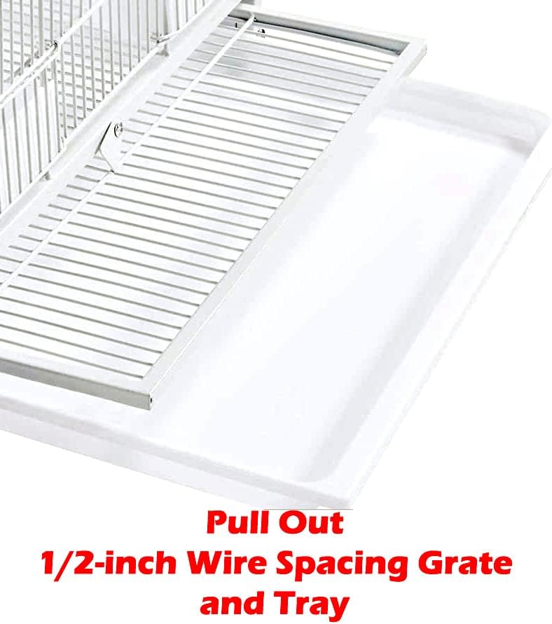 Combo Stacker Center Divided Breeder Breeding Bird Flight Double Rolling Cage for Aviaries Canaries Cockatiels Lovebirds Finches Budgies Small Parrots One Stacker