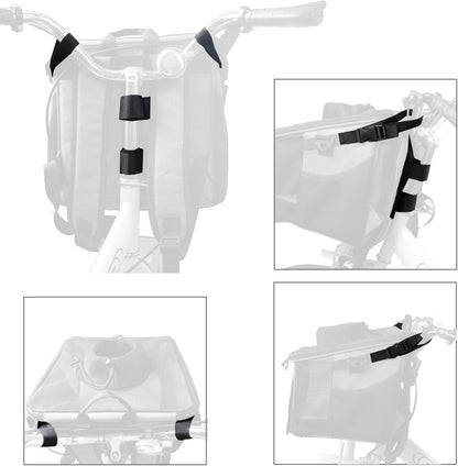 Pet Carrier Bicycle Basket Bag Pet Carrier/Booster Backpack for Dogs and Cats with Big Side Pockets,Comfy & Padded Shoulder Strap,Travel with Your Pet Safety（Titanium）