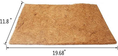 Hamiledyi Reptile Carpet Natural Coconut Fiber Tortoise Carpet Mat for Pet Terrarium Liner Reptile Supplies for Lizard Snake Chameleon Turtle Bedding Bunny Rabbit Mat (2 x Sheets)