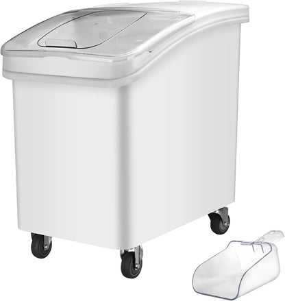 Ingredient Storage Bin,31 Gallon Dispenser Bin with Scoop for Dry Food, Sugar, Baking Supplies,Kitchen Rice Cereal Flour Bin,BPA Free,Pet Food Storage Container,Dog Cat Birds Food (31 Gallon)