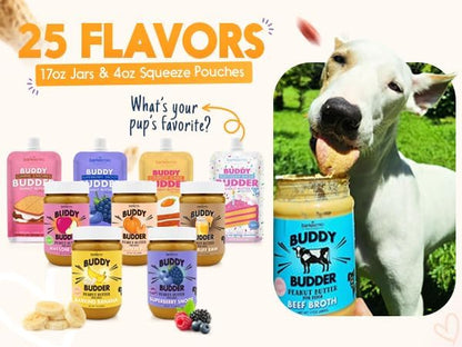 Relax Rover Buddy Budder (Stress + Anxiety), 100% Natural Dog Peanut Butter, Dog Supplment, Made in USA 17oz