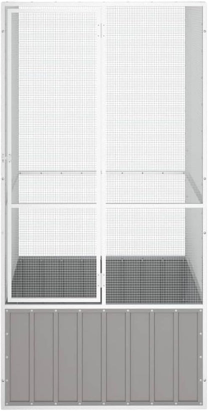 Steel Bird Cage, Large Flight King Bird Cage for Cockatiels African Grey Quaker Amazon Sun Parakeets Green Cheek Conures Pigeons Parrot Bird Cage Birdcage, Gray 43.7"x42.1"x83.3"